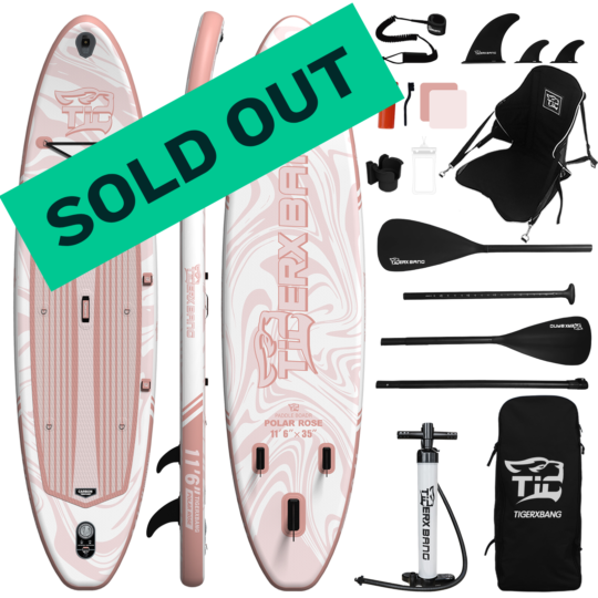 SUP gonfiabile Tigerxbang 2 in 1 con sedile kayak incluso 11'6" | ROSA