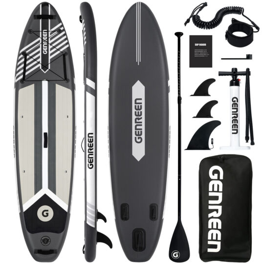 SUP Gonfiabile Genreen 11' x 32'' x 6'' All Round Grigio