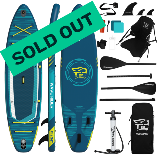 SUP gonfiabile Tigerxbang 2 in 1 con sedile kayak incluso 11' (BLUE)
