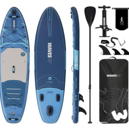 SUP Gonfiabile WAVES UP 10'6" x 33" x 6" | Set Completo Premium con Dry Bag