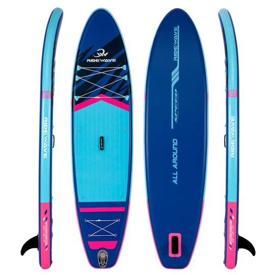 SUP Gonfiabile RIDEWAVE All-Around 10'6" x 32" x 6" BLU | Set Completo + Opzione Kayak