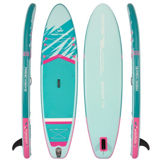 SUP Gonfiabile RIDEWAVE All-Around 10'6" x 32" x 6" AZZURRO | Set Completo + Opzione Kayak
