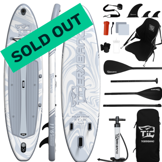 SUP gonfiabile Tigerxbang 2 in 1 con sedile kayak incluso 11'6" |  GRIGIO