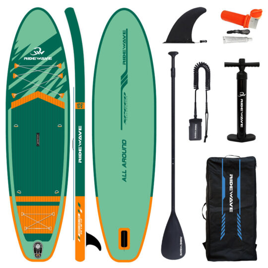SUP Gonfiabile 10'6 Verde Menta Ridewave All-Around - 320 x 81 x 15 cm | Supmercato
