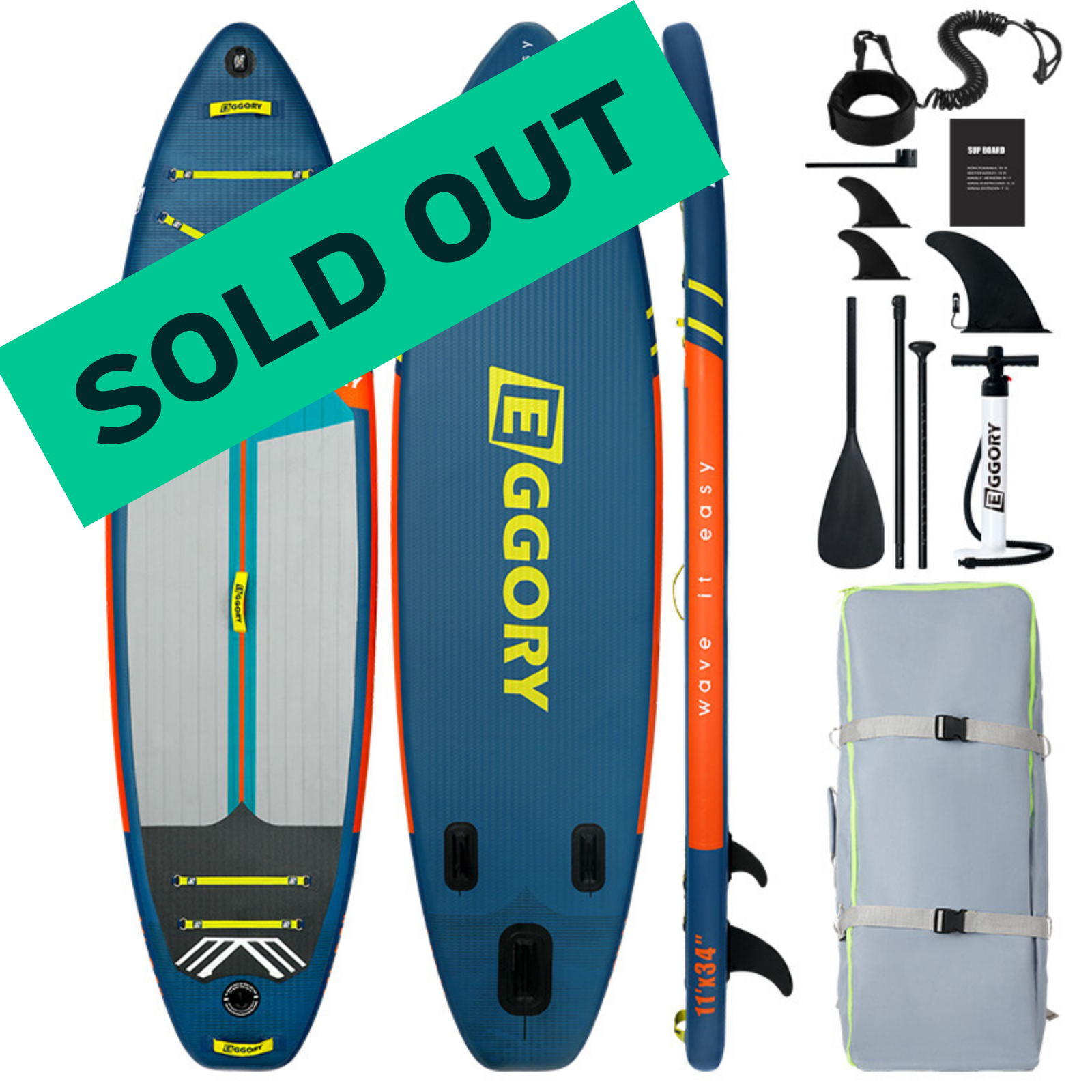 SUP Eggory all round largo, stabile e facile da usare 11' (335x86x15 cm)