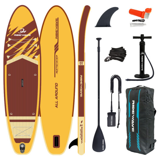SUP Gonfiabile 10'6 Giallo California Ridewave All-Around - 320 x 81 x 15 cm | Supmercato