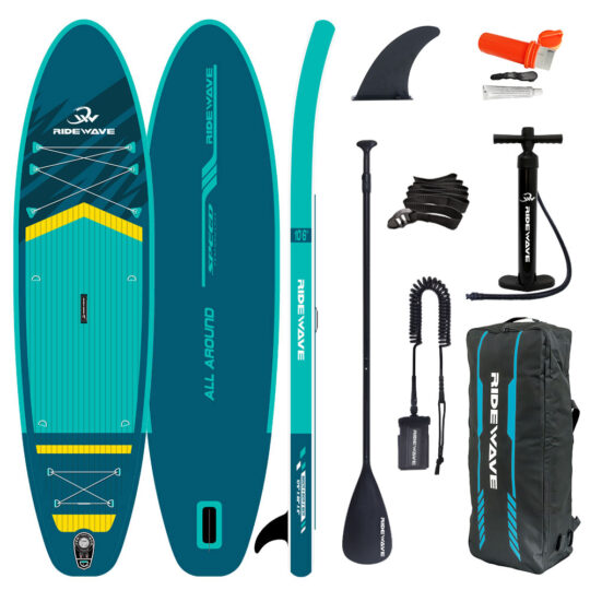 SUP Gonfiabile 10'6 Blu Petrolio Ridewave All-Around - 320 x 81 x 15 cm | Supmercato